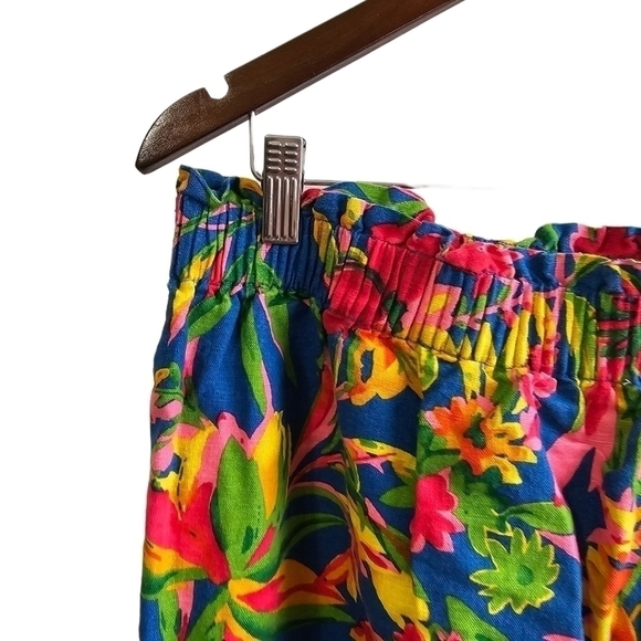 J.Crew floral linen blend multicolor stretch waist skirt size14 - Picture 7 of 12